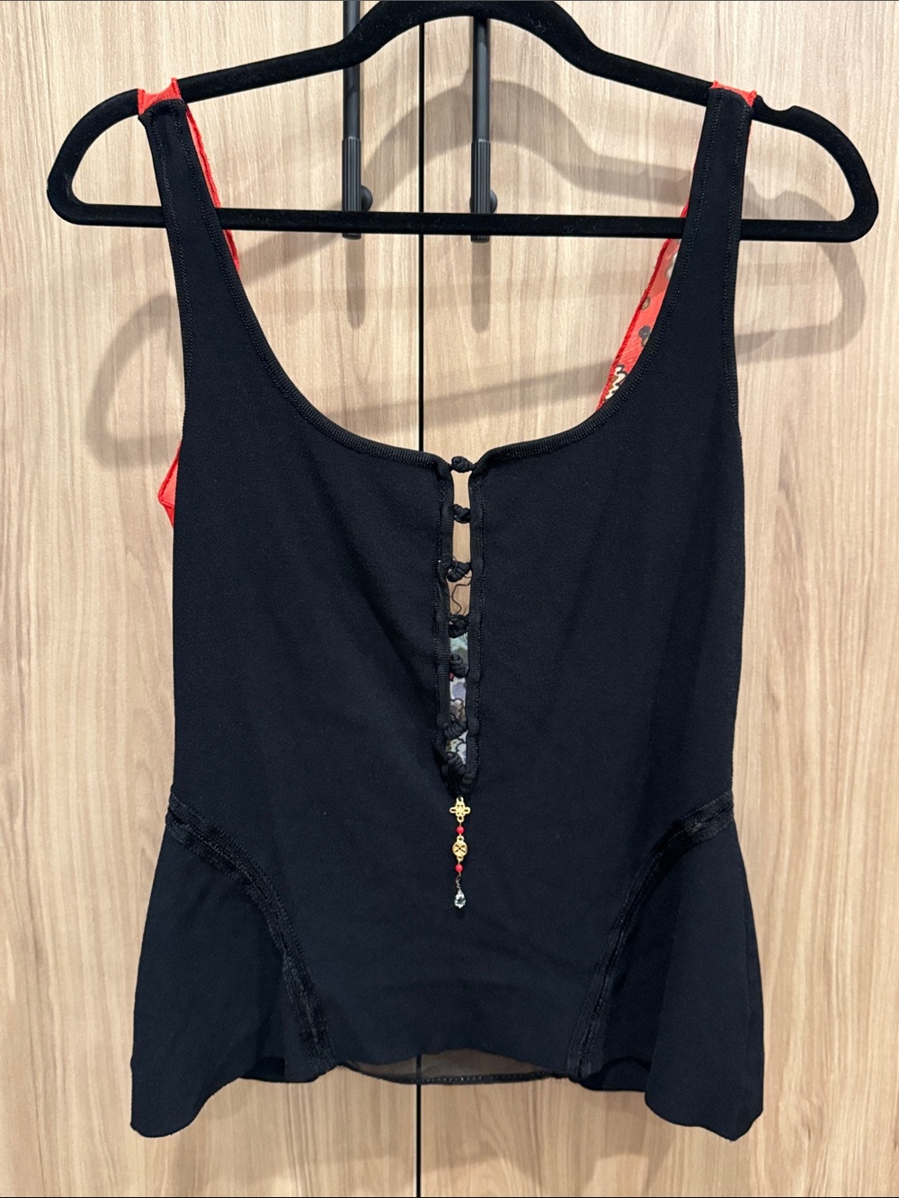 Vintage Roberto cavalli knit and mesh tank